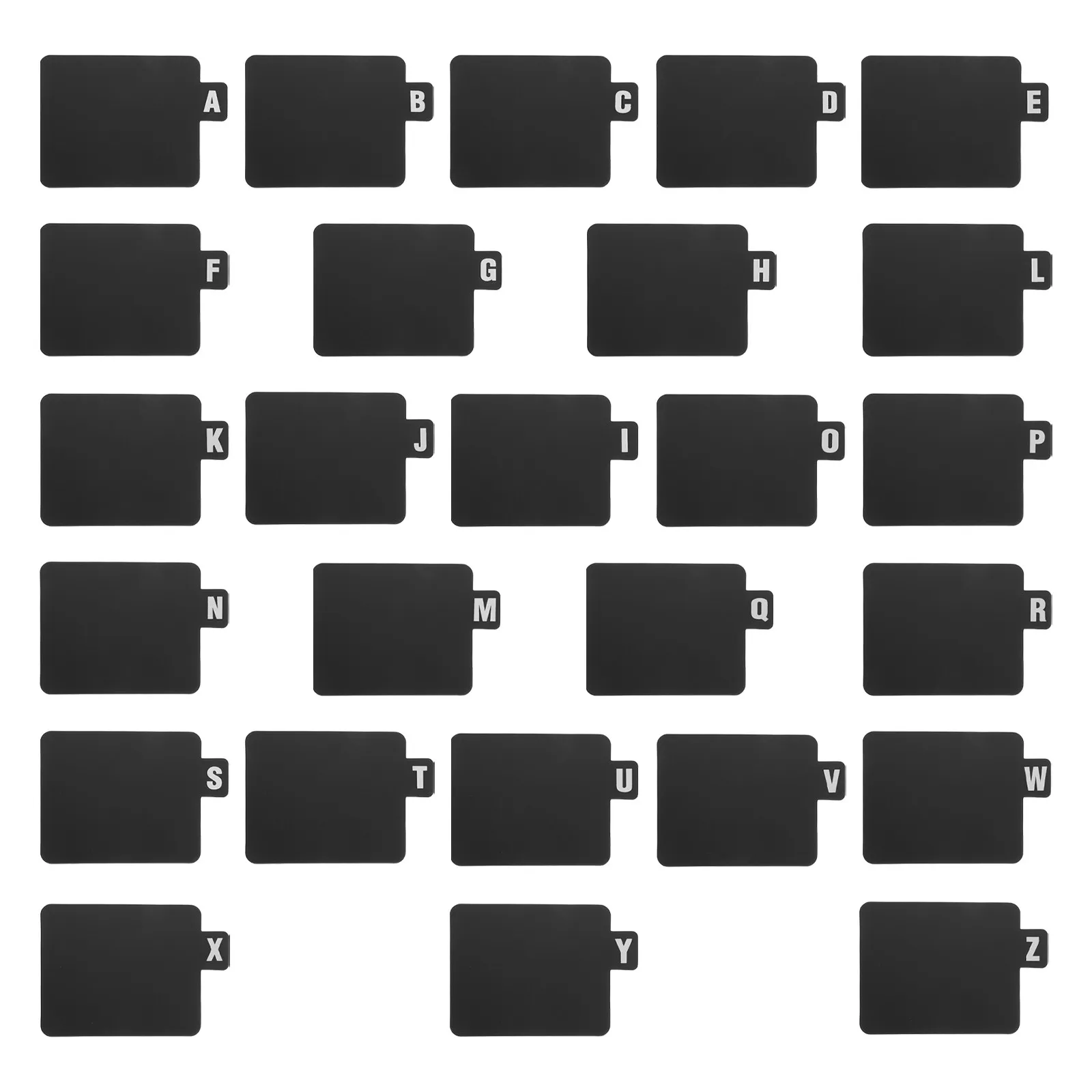 

26Pcs Book Dividers A-Z Black Index Card Separators for Vinyl Record Cd Dvd Media Storage Alphabetical Tab File Organizers Shelf
