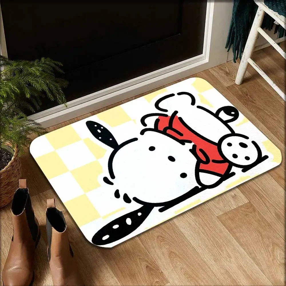 Alfombra de baño Kawaii Pochaccos، alfombrillas de baño، alfombrilla para cabecera، alfombras para el suelo، alfombra para la #3
