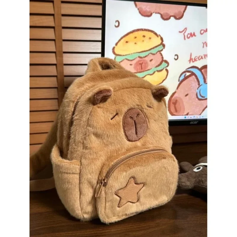 

Capybara Stuffed Animals Backpack Capybara Plush Toys Kawaii Capybara Backpack Book Bags Lightweight Casual Laptop Backpacks