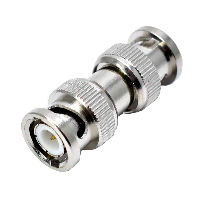 Q9 BNC Connector BNC Male To BNC Male Plug Straight Connector Adapter RF for Video CCTV Security Brass Nickel Plated Copper