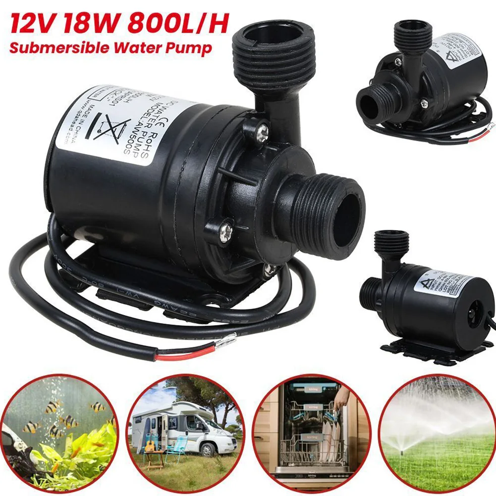 Garden High Pressure Pump 18W DC Water Pump DC 12V High Pressure Water Pump IP68 Waterproof Low Noise High Performance Lift 5M