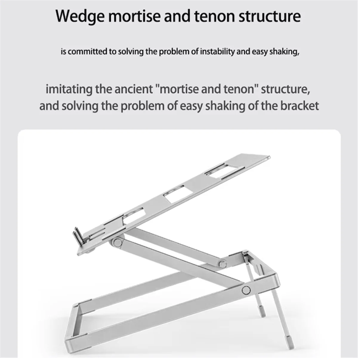 BISMZ ขาตั้งแล็ปท็อปอลูมิเนียมพับได้แบบปรับได้แบบพกพาคุณภาพสูงขาตั้งคอมพิวเตอร์เหมาะสําหรับแล็ปท็อปขนาดสูงสุด 17.3 นิ้ว