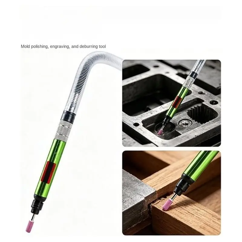 [NEWA08R】 1Set Pneumatic Grinding & Engraving Pen Set - Air Die Grinder And Polishing Tool For Engraving, Tire Repair