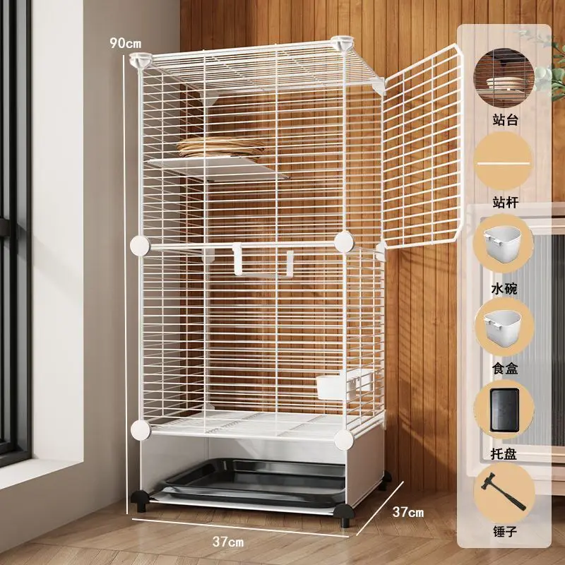 Hot Seller Large Luxury Metal Bird Villa Sturdy Iron Frame Birdcage for Budgies and Lovebirds nido para periquitos
