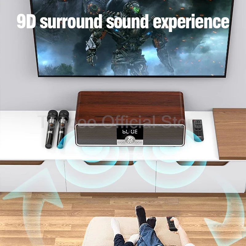 Family KTV Audio Set 2.1 Three-Way Multi-function Bluetooth Subwoofer Speaker Home Karaoke Jukebox All-in-one Singing Machine