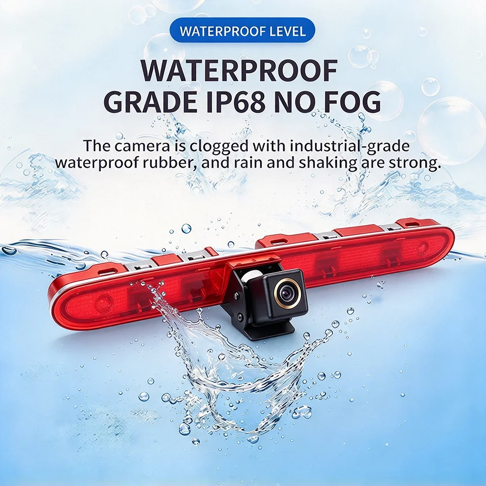 4.3 Inch TFT LCD Color Rearview Mirror Monitor,  Brake Light Reversing Camera Waterproof Night Vision Parking Kit