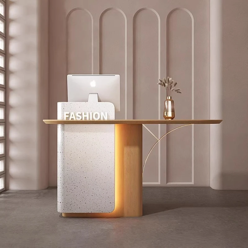 

Салонные стойки регистрации на заказ, роскошный простой салон красоты, небольшая барная стойка, касса, стойка регистрации, Mostrador, офисная мебель