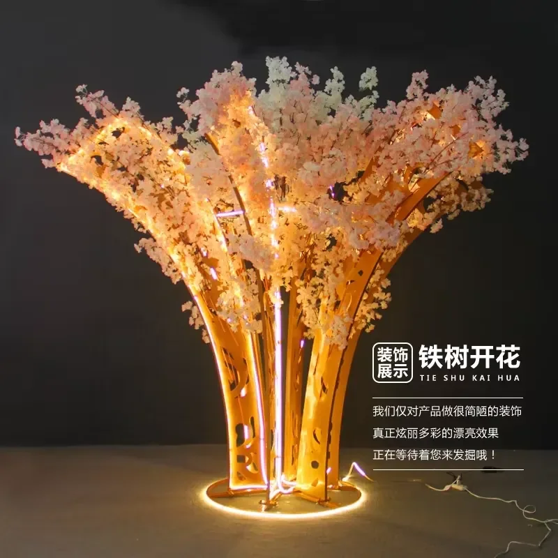 Elegant Star Spring Wedding Stage Backdrop Indian Event Decoration Design Background for Ceremony Party Photo Booth Props