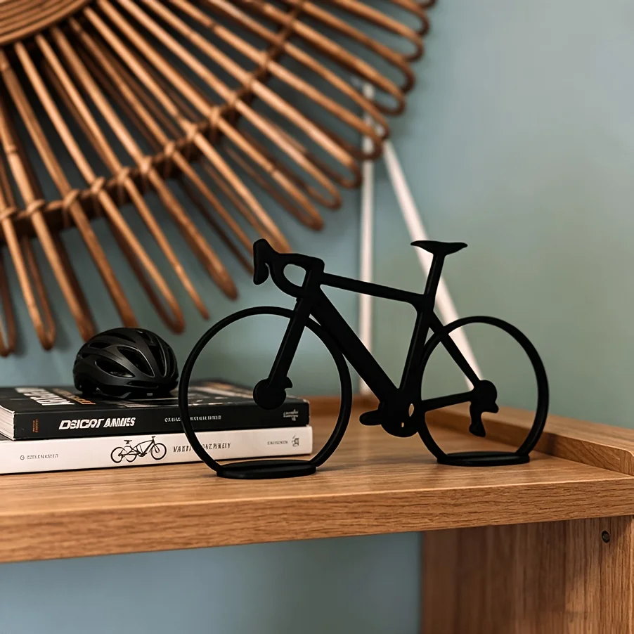 Modelo de Bicicleta Impreso en 3D Minimalista, Adorno de Escritorio, Regalo para Amantes del Ciclismo, Decoración para el Hogar y la Oficina