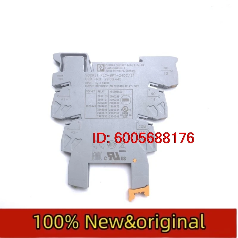10PCS The Relay Base:PLC-BPT-24DC/21 NO.2900445, Original & Brand New