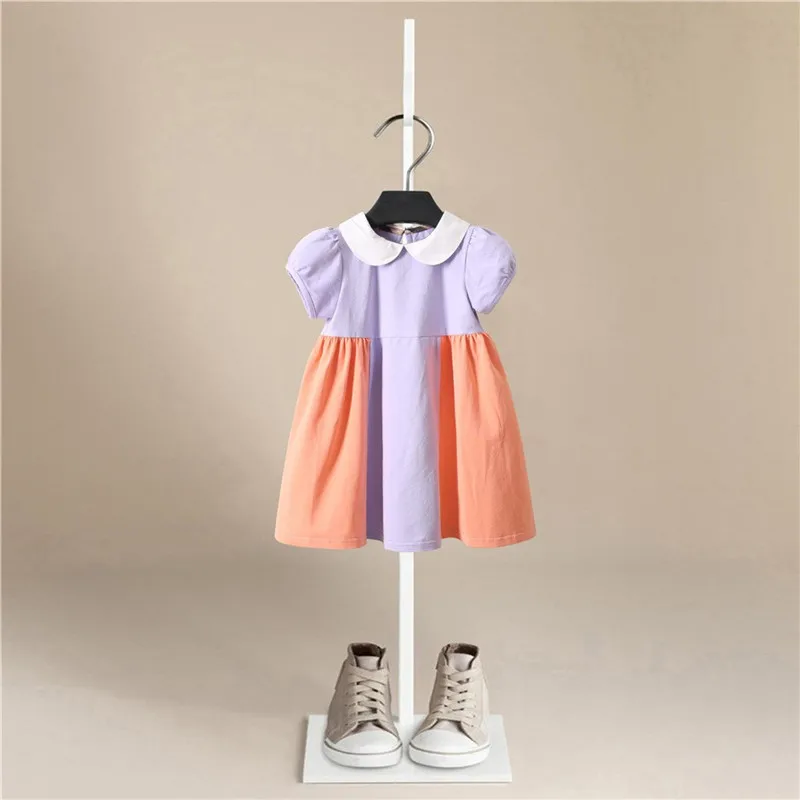 QualityFashion Bow Girl Dress Princess Party Letter Print Casual Wear Short Sleeve Kids Clothing Summer Costumes New 2-7 Years