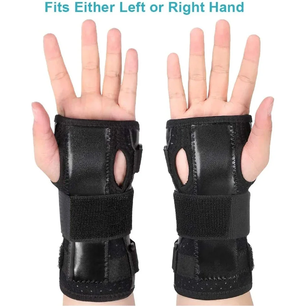 1/2/4Pcs Adjustable Compression Wrist Splint Brace,Removable Metal Plate Wrist Guard, Night Support for Carpal Tunnel,Tendonitis