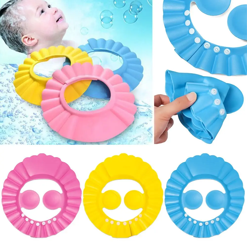 Fashion Ear Protection Adjustable Waterproof Portable Shampoo Hat Bath Visor Baby Shower Caps Wash Hair Shield