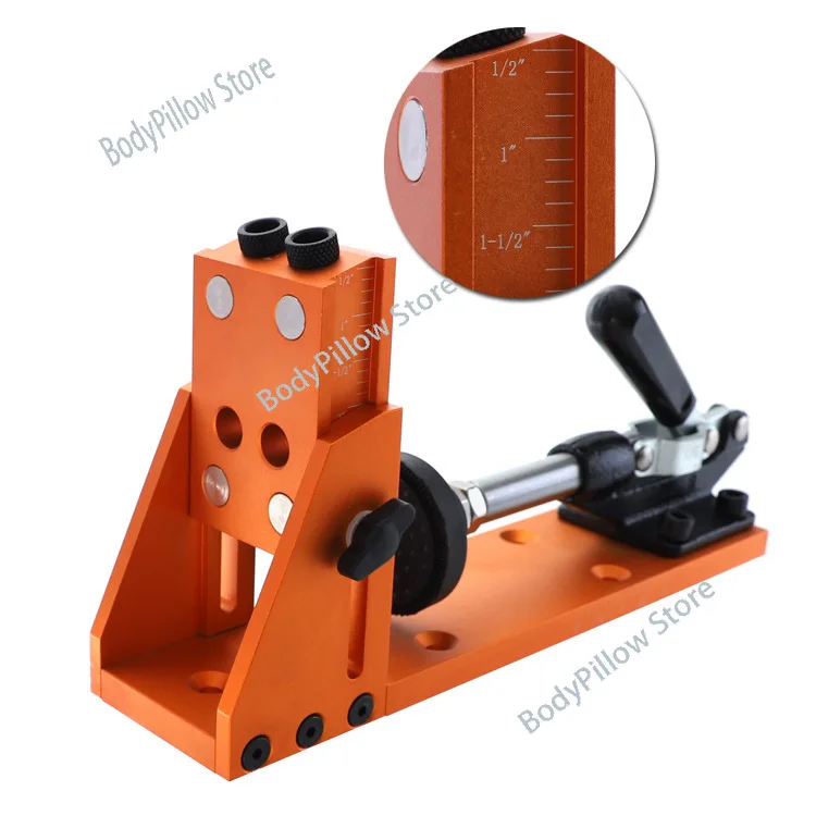 Woodworking bevel hole 9.5mm aluminum alloy with base dust suction device Drilling hole locator