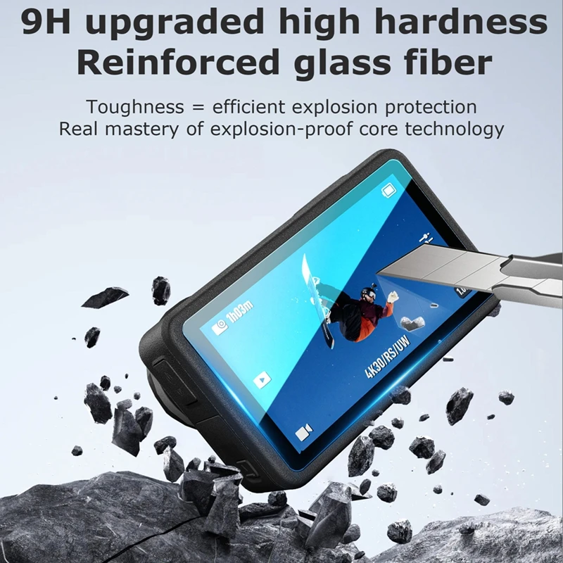 Para DJI Osmo Action 5 Pro lente de cámara deportiva HD película de vidrio templado inastillable cobertura completa Kit de película protectora antiarañazos