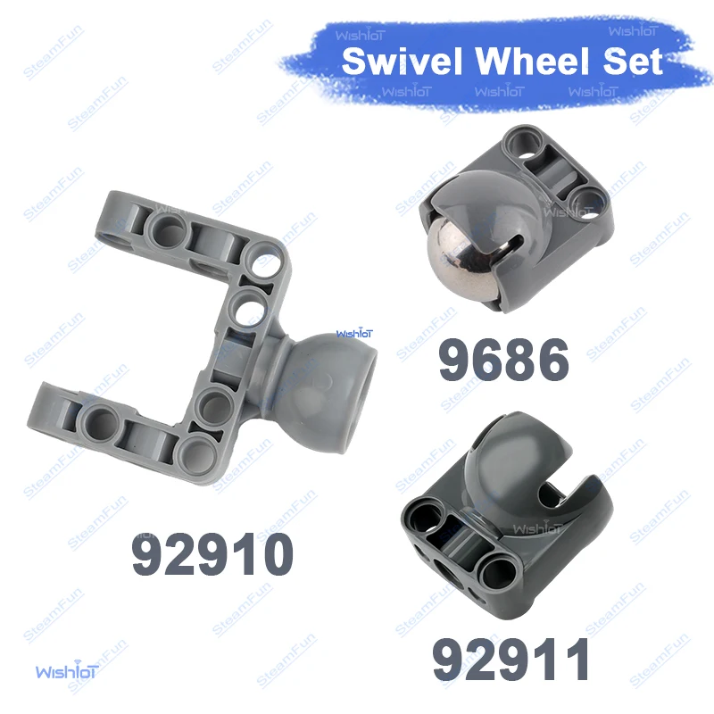 MOC Universal Wheel 92911 92910 Steering Ball Joint bb607 Compatible with legoeds Robot EV3 6023956 4610380 99948 Building Block