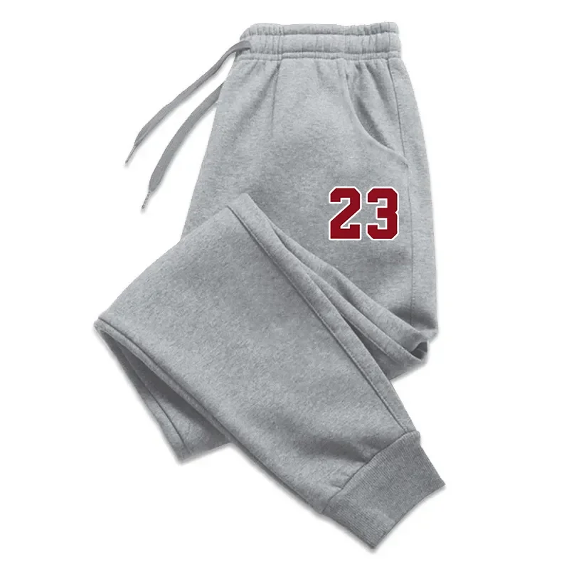 ผู้ชายหรูหราพิมพ์ขนแกะ Sweatpants WARM Jogging กางเกงหลาย PacksMale กางเกงกลางแจ้งตรงกางเกงใหม่ฤดูใบไม้ร่วงฤดูหนาว