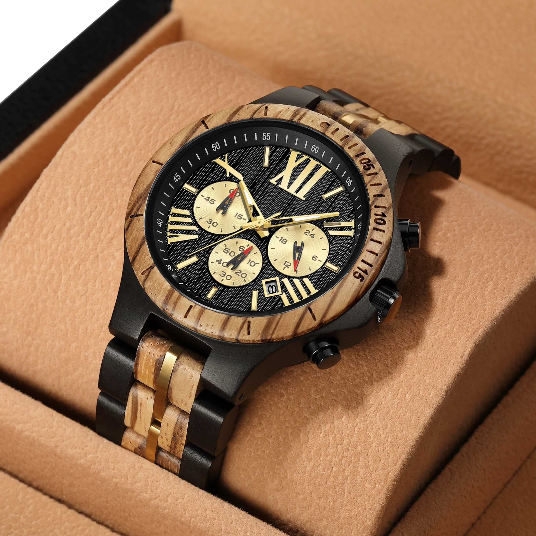 2023 Men Luxury Fashion Wood Watches Men Business Simple Wood Quartz Watch Relogio Masculino Luxury Watch Pure handmade