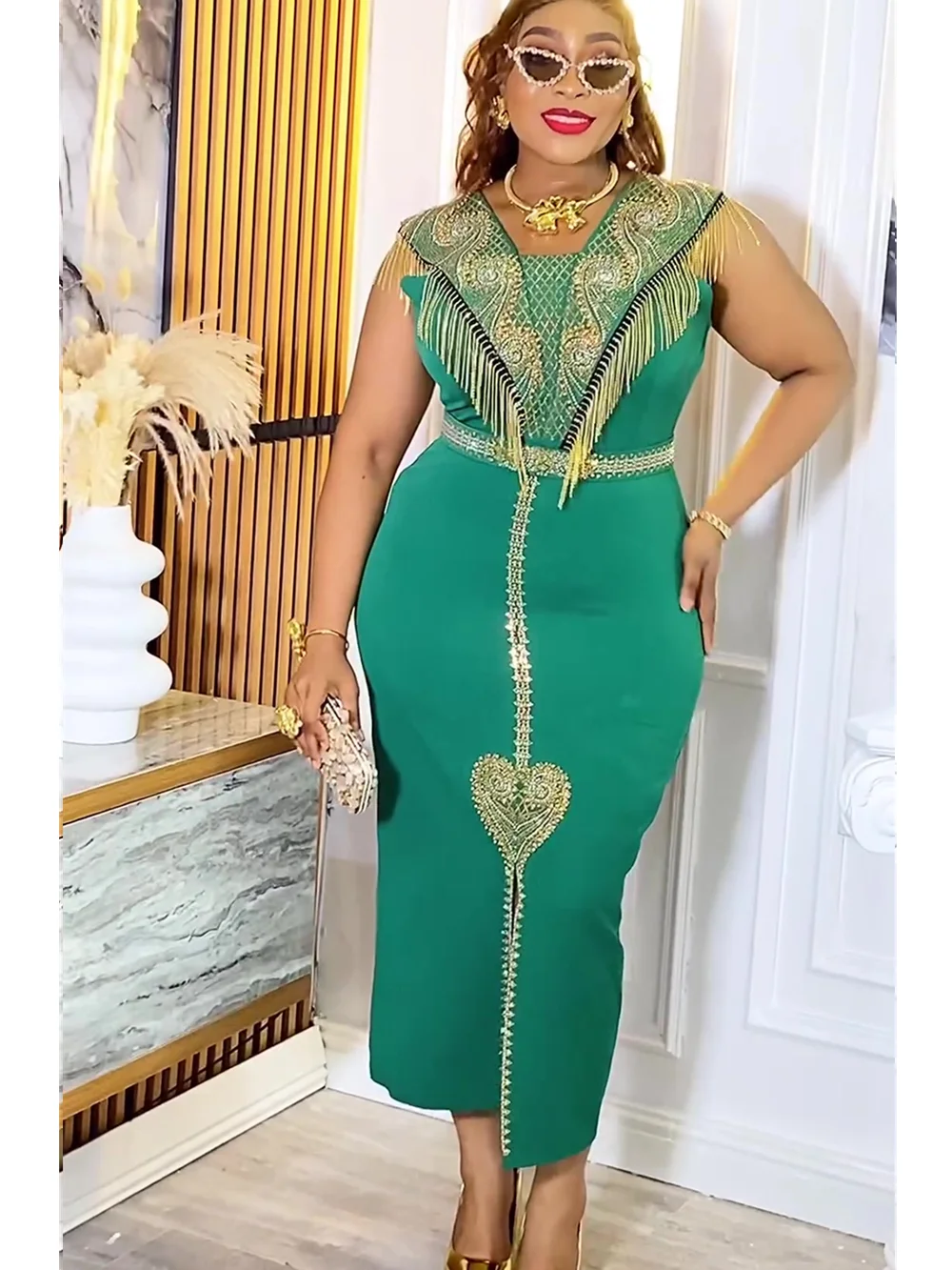 Plus Size African Wedding Party Dresses for Women 2024 New Dashiki Ankara Evening Gown Elegant Turkey Outfit Robe Africa Clothes