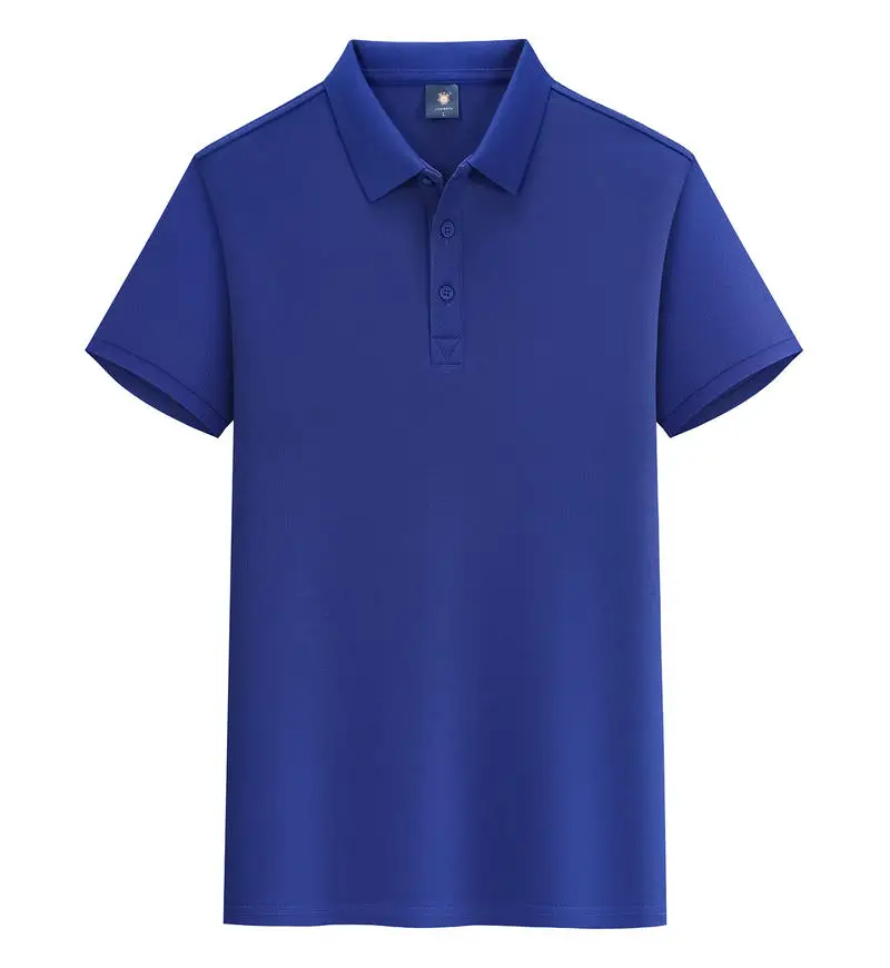 Summer 100% cotton overalls polo shirt custom company logo embroidered lapel short-sleeve T-shirt printing image 6