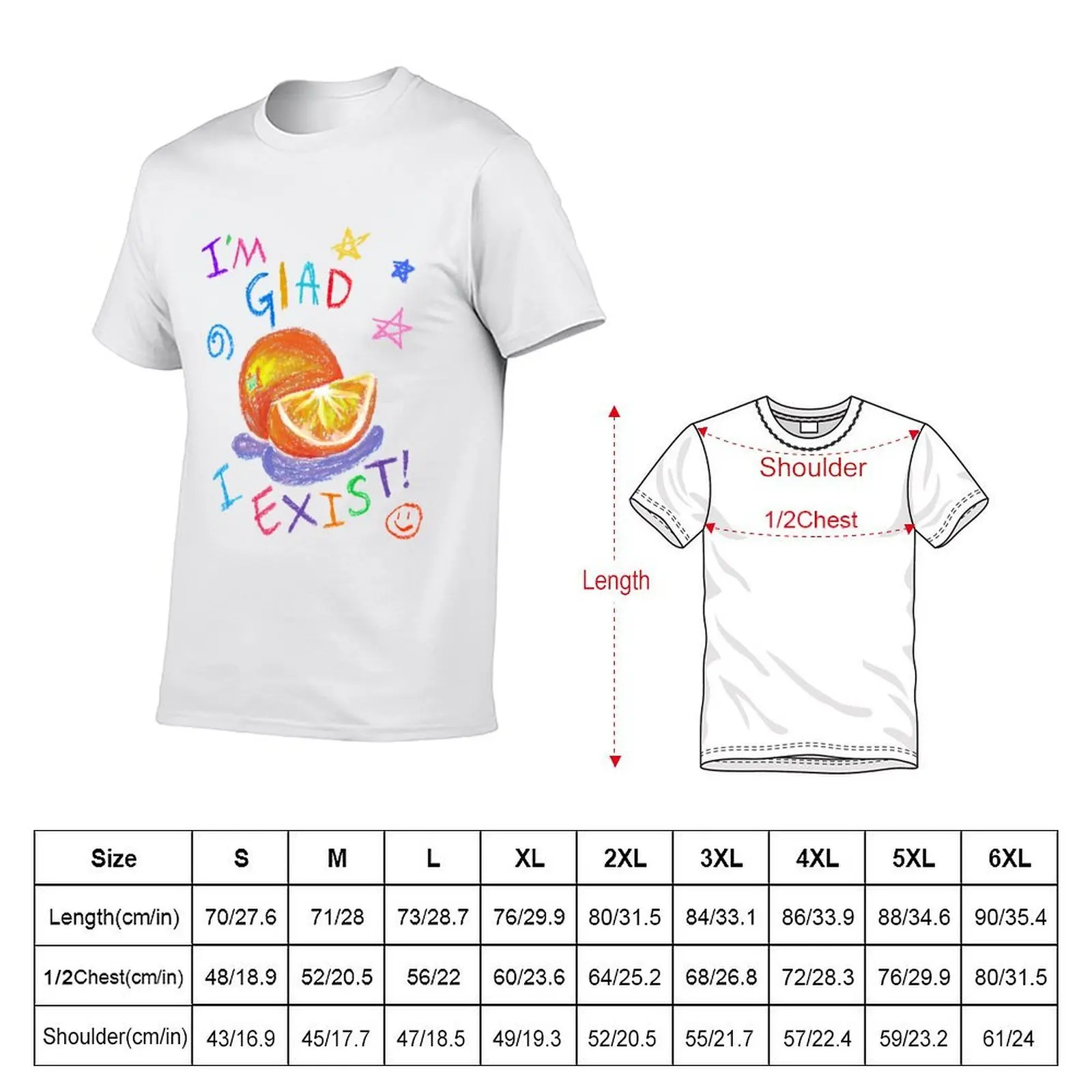 I'm Glad I Exist! Oranges Poster Inspired by Wendy Cope's Poem The Orange T-Shirt