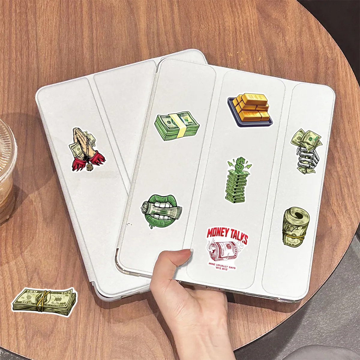 50/100PCS Cartoon USD Money Currency Graffiti Stickers Decoration Mobile Phone Water Cup Luggage Notebook Stickers