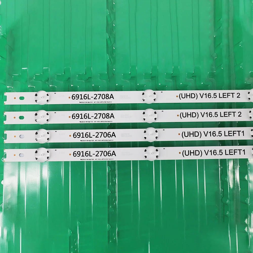 Imagem -04 - Retroiluminação Led para lg 49uh610t 49lh570v 49lh5100 49lj510m 49uh610v 49lh570 49lh590v 49uh603v 49uh620v 49lw340c 49lw340h Pcs
