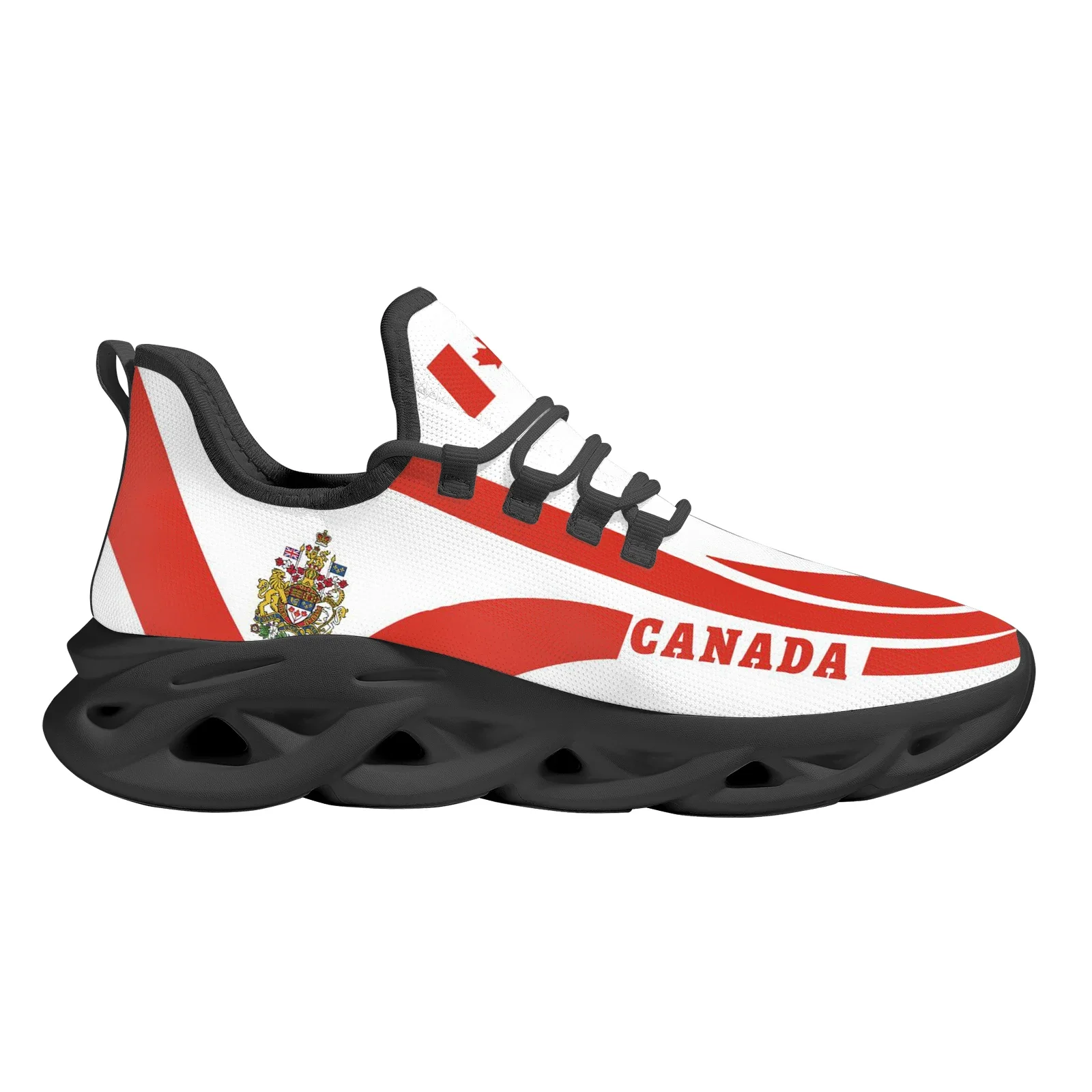 Canada National Emblem Design Lightweight Breathable Shoes Thick Bottom Knitting Thread Basketball Shoes Sneakers