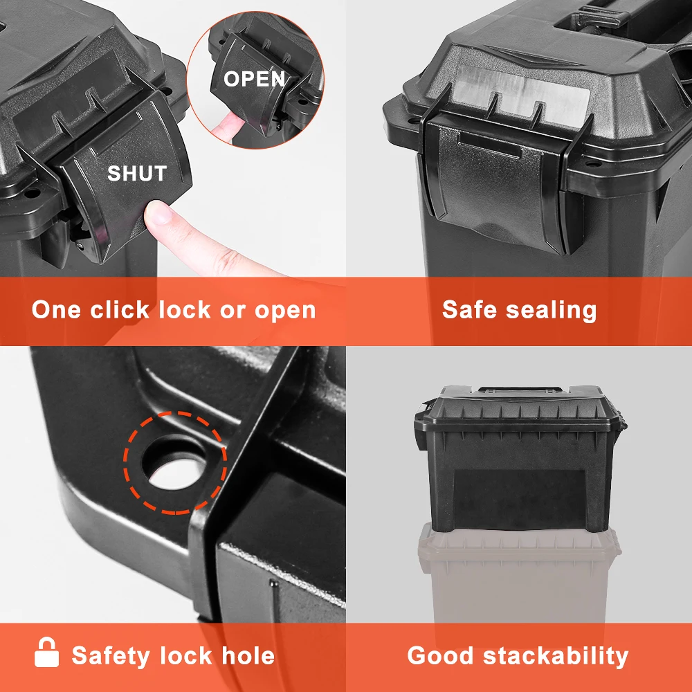 Plastic Ammo Box Waterproof Portable Bullet Container Suitcase BERETTA M9A3 Pistol Magazine Holder Ammunition Storage Case 