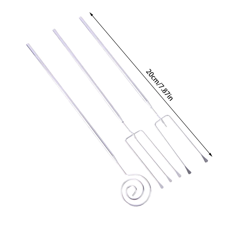 inordinance Shaped Cheese Fondue Culinary Decorating Fork Long Handle Chocolate Dipping Tool Stainless Steel Candy Dipping Fork