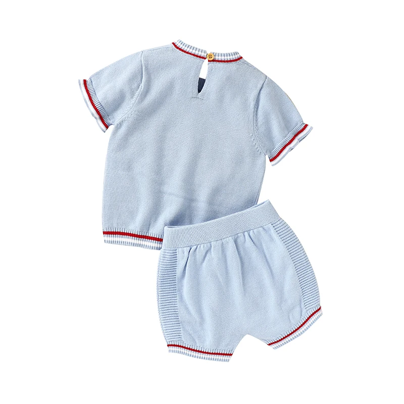 Baby Clothes Sets 0-18m Newborn Infant Boys Cotton Short Sleeve Pullovers Tops+Shorts Suits Casual Toddler Outwear Outfit Summer