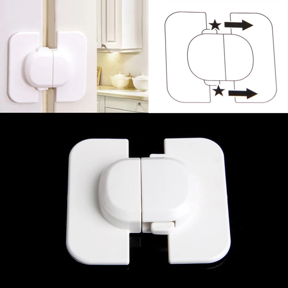 

Child Safety Locks No Drilling Strong Adhesive Baby Proofing Refrigerator Lock Children Safe Sticky Base Effortless Open