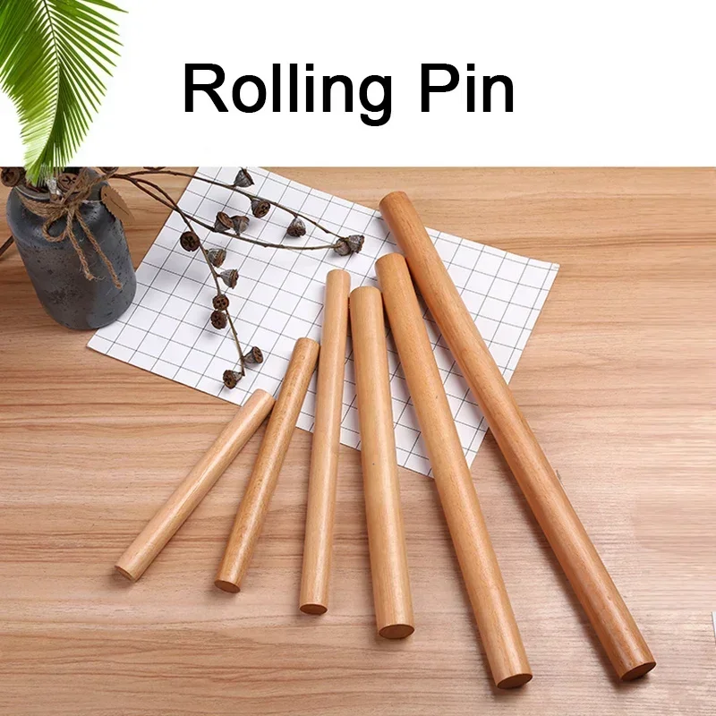 Wooden Rolling Pin  Fondant Roller Baking Rough Clay Pizza Pasta Roller Cookies Noodle Biscuit Kitchen Cooking Baking Tools