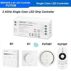 Milight MiBoxer controlador Led remoto de atenuación táctil DC12V DC24V 12A PWM inalámbrico 2,4G controlador de atenuación LED FUT036 para 5050 3528