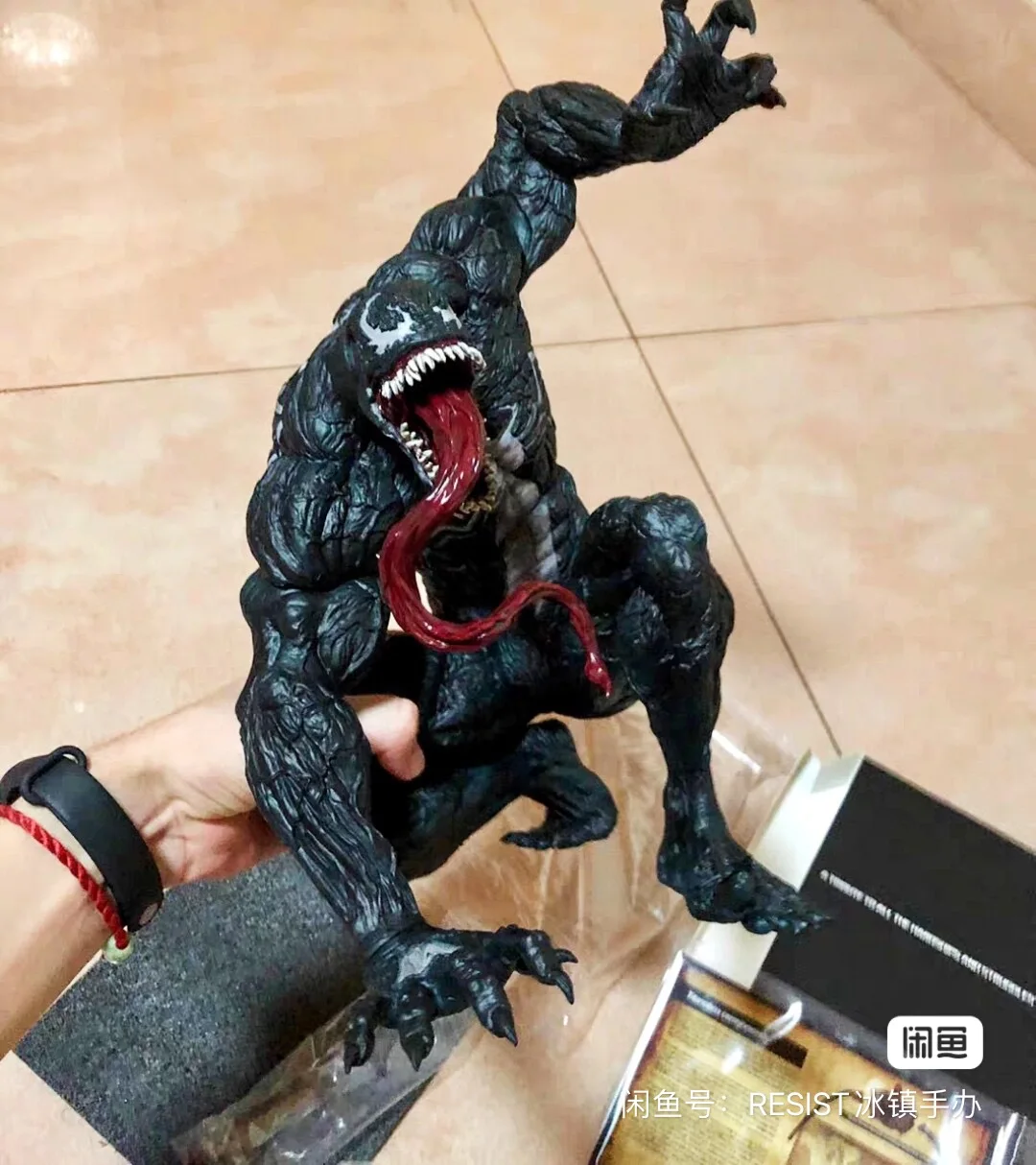 Hot Sale 38cm Marvel Anime Handmade Venom Spider Man 1/4 Statue Handmade Model Toys Cool Collectable Toy Kids Xmas Gift