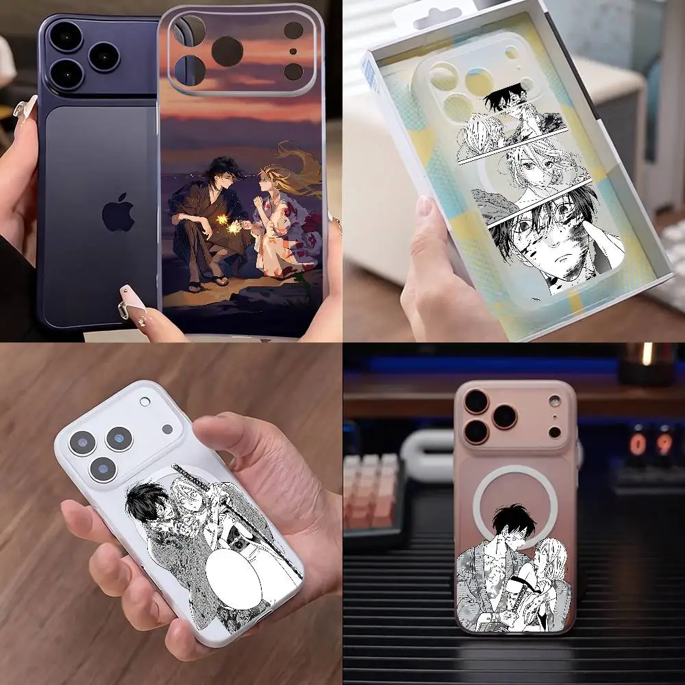 

Kingyoya-san no Karisome Fuufu Case For iPhone 12,16,11,14,13,17,15,Pro,Max,Plus,E,Air,Mini Wireless Charge Magnetic Magsafe