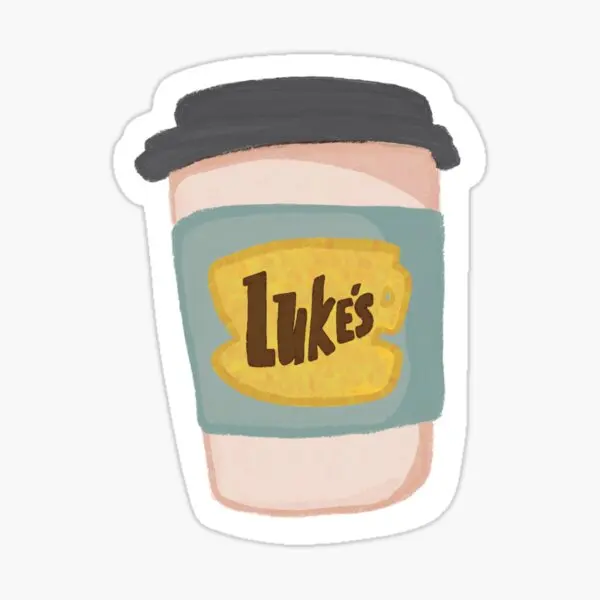 Lukes Coffee Cup To Go Gilmore Girls St 5PCS Stickers for Decorations Cartoon Decor Home Funny Laptop Kid Room Wall 5PCS Stick