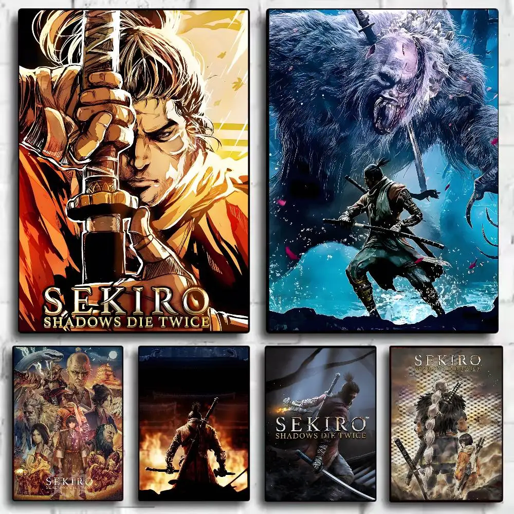 Sekiro S-Shadows Die Twice Poster HD Home Decor Sticky Wall Waterproof Home Living Room Bar Aesthetic Decor