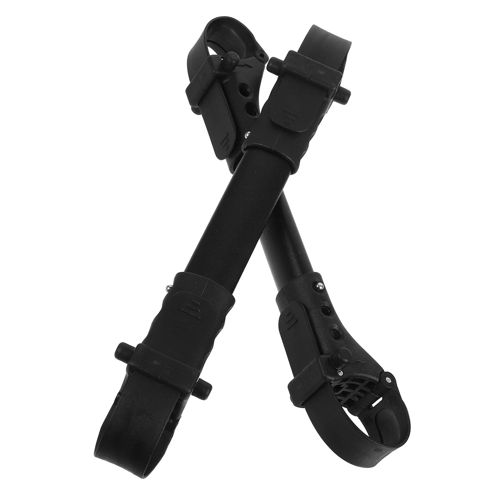 قطعتان من موصلات عربة الأطفال باللون الأسود يجمعان من عربتين الأطفال المفردين خفيفة الوزن ومضادة للصدأ متينة للاستخدام الخارجي للتوائم