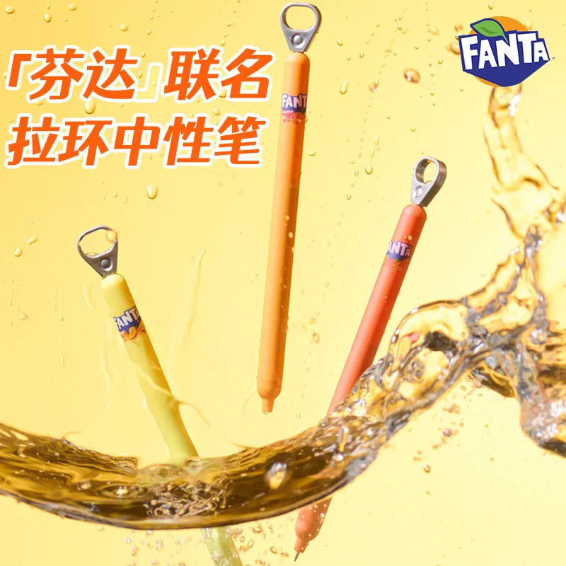 

KACO Fanta Co-branded POPUP Side Press Pull Ring Gel Pen 0.5mm Double Bead Ultra Precision Pen Tip,Learning Office Writing Pens