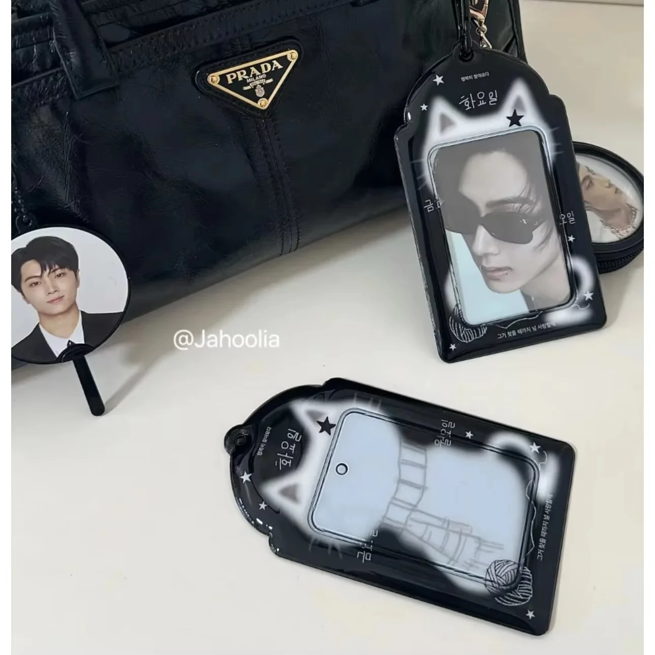 Koreanisches süßes Kätzchen, 7,6 cm, PVC-Kartenrahmen, Polaroid-Stil, Display, Sammlerspielzeug, ideal für Unterkunft und Dekoration