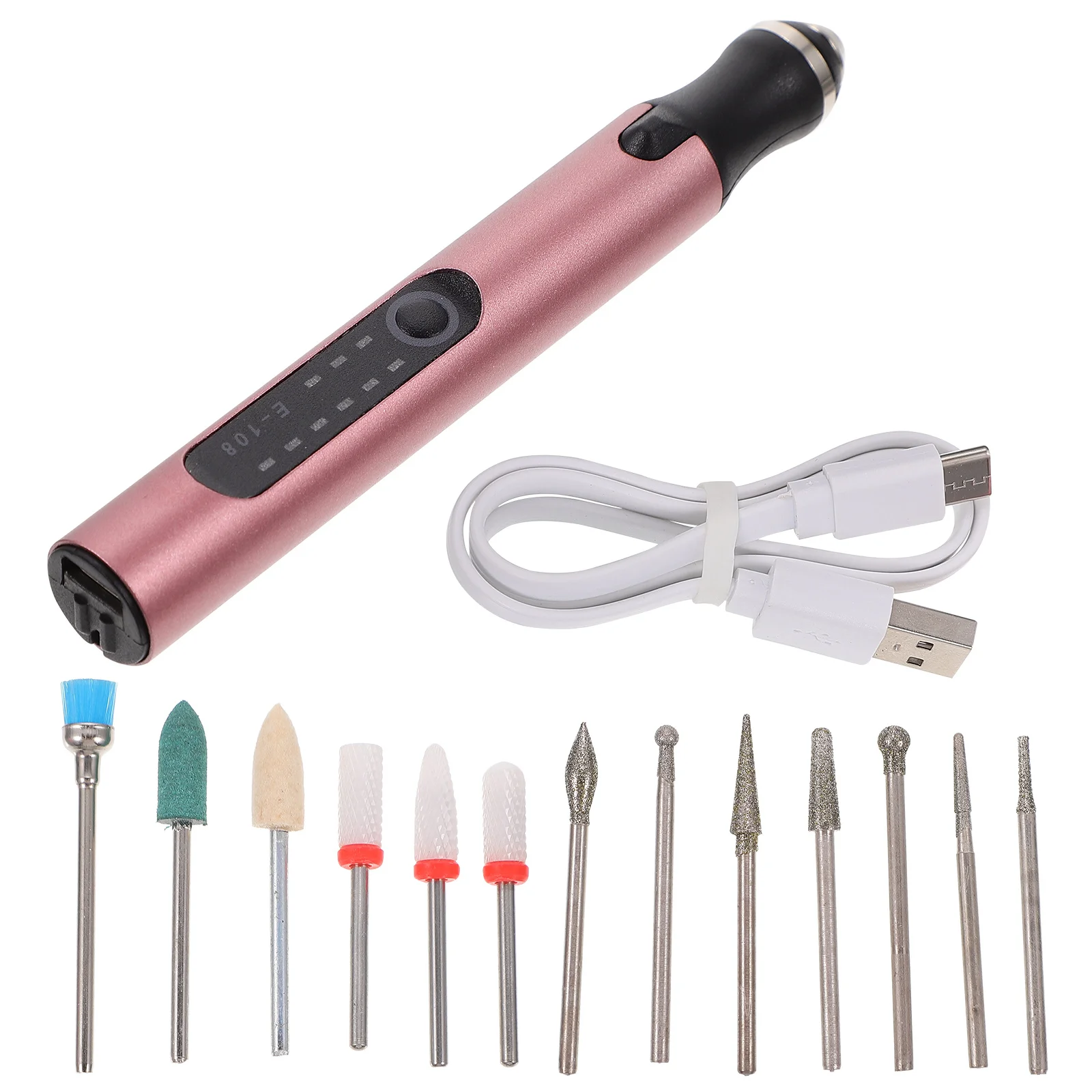 

1 set Manicure Grinder Portable Polishing Tool Usb Rechargeable Electric Nail File For Nail Art Supplies Grinding Buffing