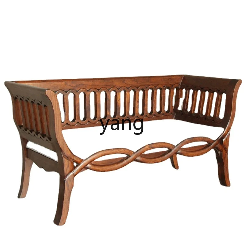 

CX Light Luxury Modern Style Soft Sofa Chair Bed Bench Villa Furniture Solid Wood Bed End Stool