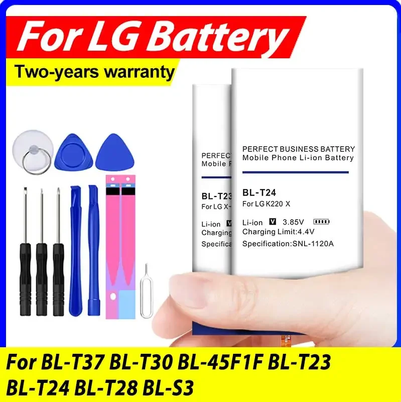 

New BL-T37 BL-T30 BL-45F1F BL-T23 BL-T24 BL-T28 BL-S3 Replacement Battery for LG X Power 2 II V40 X-Cam H970 ThinQ Q710 Q8