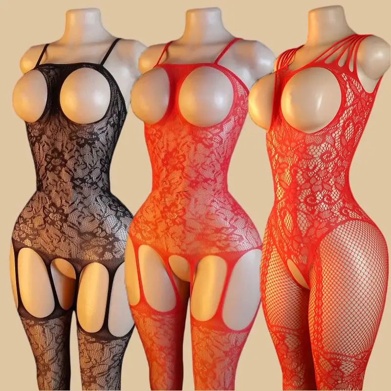 

Прозрачное эротическое белье-сетка для женщин: боди без швов, сексуальные колготки с открытой промежностью, комбинезоны-тедди, эротические чулки-боди на все тело