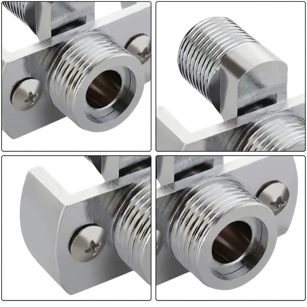 2 x G1/2 Adjustable Shower Elbow Adapters with Decorative Covers Compatible with Standard Shower Arms and Mixers