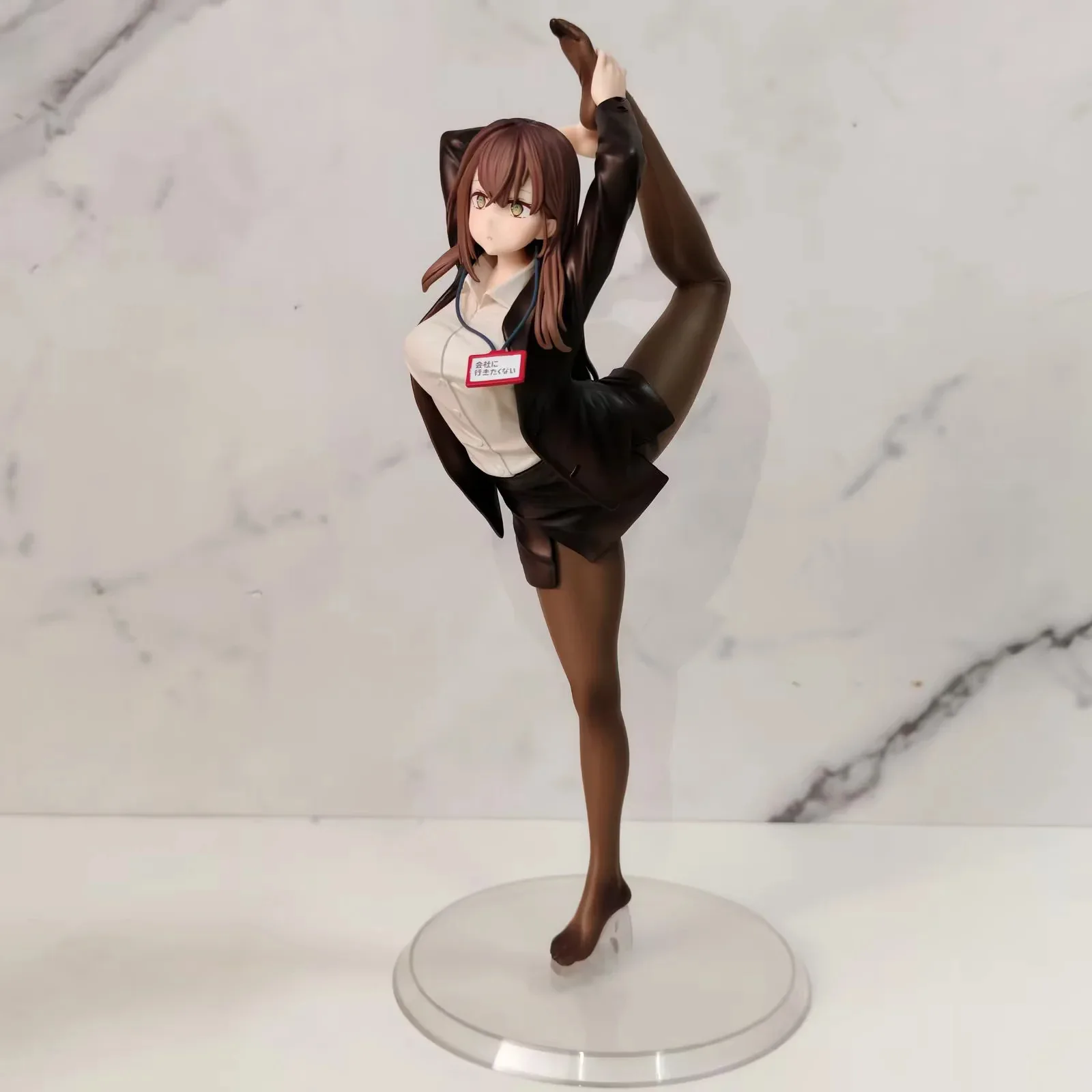 

Аниме-фигурка офисной леди в деловом костюме с колготками, стоячая поза, в коробке, настольная модель, украшение для компьютерного корпуса, для фанатов аниме