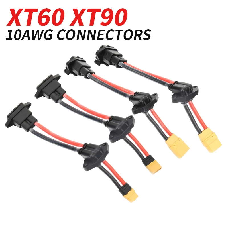 10AWG XT90 Male Plug Battery Lithium Battery Connector Pure Copper 6.0 Square Terminal Block Waterproof Flame Retardant Plug