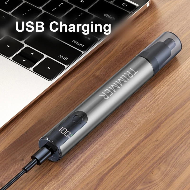 ماكينة تشذيب شعر الحواجب والوجه غير مؤلمة للرجال، ماكينة تشذيب شعر الأنف والأذن 918D