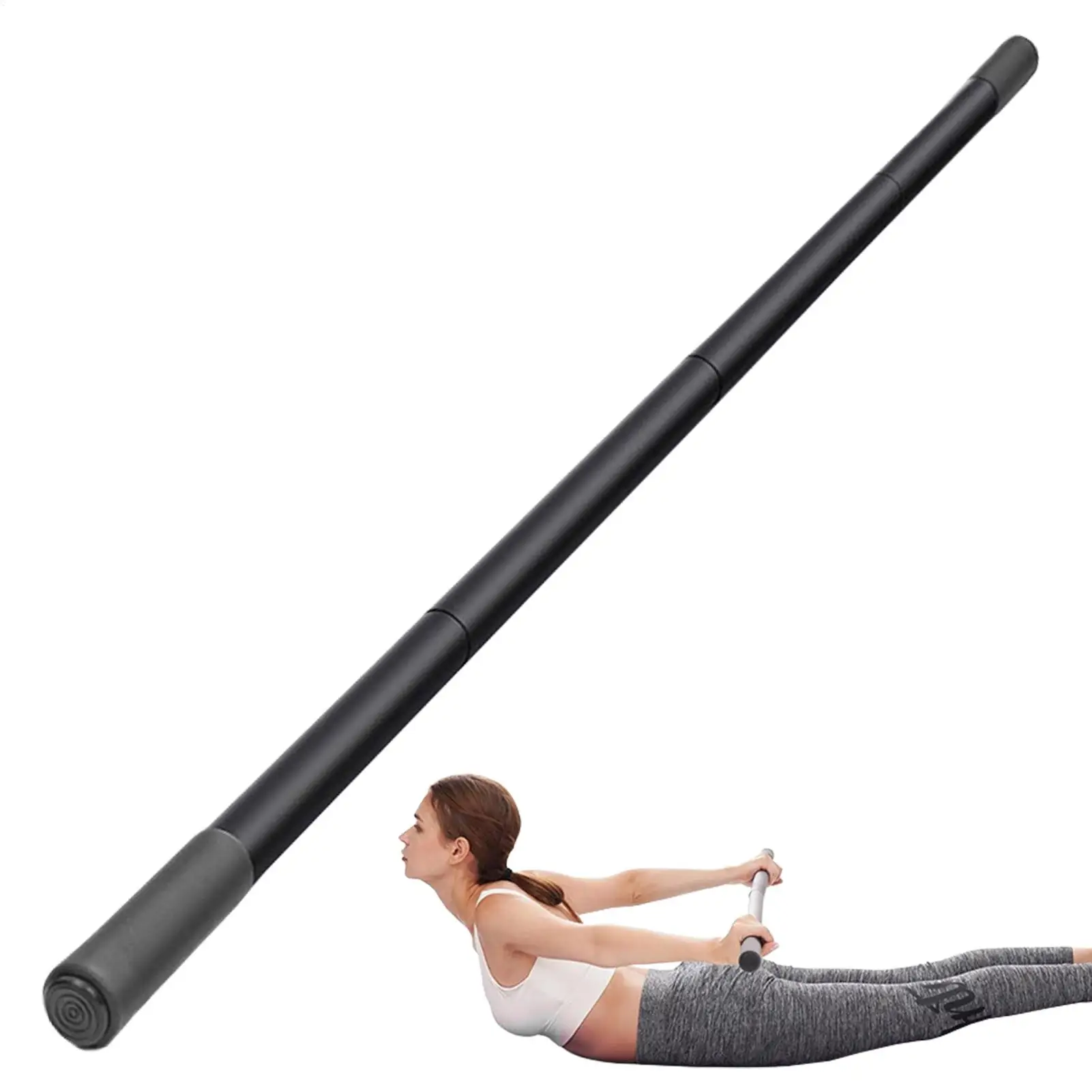 

Stretch Stick 60 Inch Adjustable Portable Fitness Pole Steel Pilates Stick With Foam Handle For Yoga Stretching Mobility Balance